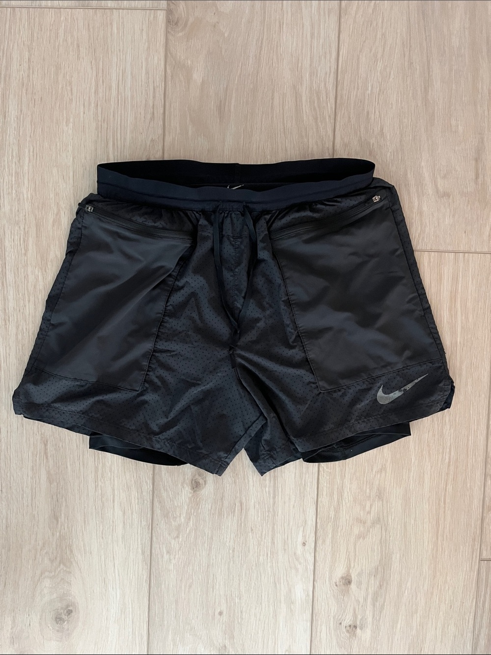 Nike Mens Black Athletic Running Shorts